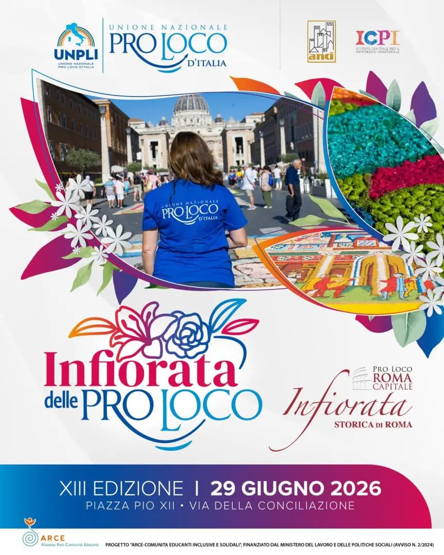 Unpli, a Roma la tredicesima edizione dell’Infiorata delle Pro Loco d’Italia